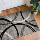 Rugshop Modern Wavy Circles Design Area Rug 2'7" x 4' Gray by TinyTreasures Baby Boutique
