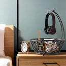 SimpleHouseware Fruit Basket Bowl with Banana Tree Hanger, Bronze by CozyNest Decor