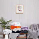 DREAMNINE Large Soft Thick Fuzzy Bubble Faux Rabbit Fur Blanket Full Size 70" x 80",Double Sided Comfy Plush Warm Shaggy Fluffy Blankets, Luxury Big Cozy Cute Textured Furry Blanket for Bed, Navy Blue by CozyNest Decor