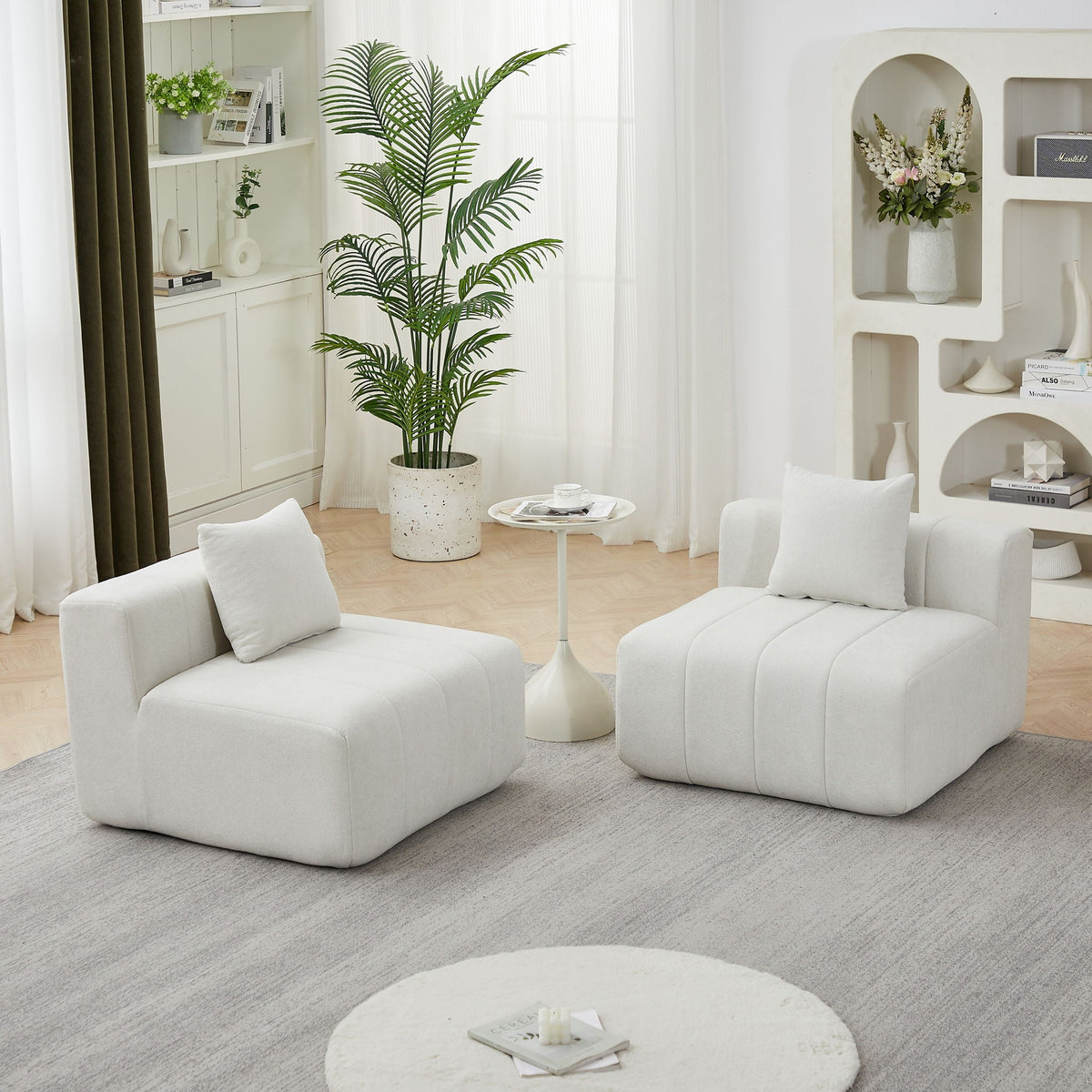 Modular Sectional Sofa With 2 Pillows, Symmetrical Design, photo 29 of 40