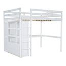 Loft Bed With Built In Wardrobe, Desk, Shelves And Drawers by Unique Piece Furniture