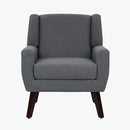 UIXE Accent Chairs Set of 2, Fabric Upholstered Armchair for Living Room, Comfy Arm Chair Single Sofa Bedroom Side Reading Seat - Flax Gray by CozyNest Decor