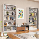 66" Tall Metal Bookcase, 5 Shelf White Bookcase with Adjustable Shelves, Large Bookshelves and Bookcases, Modern Book Shelf Storage Organizer for Living Room, Home Office, Library by CozyNest Decor