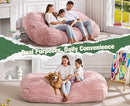 Hobestluk 6FT Bean Bag Chairs Adult Bean Bag with Portable Handle Comfy Large Bean Bag Lounge Chair with Removable Cover for Living Room Bedroom (Stripe Pink, 6FT) by TinyTreasures Baby Boutique