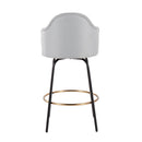 Ahoy - Contemporary Fixed Height Counter Stool Round Footrest (Set of 2)