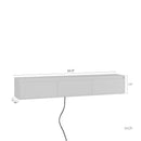 High-Gloss Suspended TV Cabinet with LED Lights
