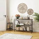Hoctieon Industrial Console Table, 3 Tier Entryway Table, Hallway Table, Narrow Sofa Table with Shelves, Entrance Table for Entryway, Rustic Brown&Black by CozyNest Decor