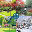 Gtongoko Shepherds Hook for Outdoor, 76 Inch Bird Feeder Pole with 7 Prongs Base, 5/8 Inch Thick Heavy Duty Adjustable Garden Hook for Hanging Plant, Hummingbird Feeder, Lantern, 2 Pack by GreenHaven Gardens