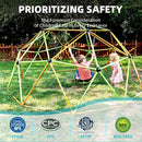 Climbing Dome, 10FT Jungle Gym with Swing for Kids 3 to 10 Outdoor Play Equipment, Supports 800lbs Toddler Play Set, Anti-Rust & Easy Assembly, Gift for Boys Girls (Yellow & Green) by TinyTreasures Baby Boutique
