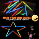 JOYIN 24 Pcs Halloween Glow Stick Hanging Wands in 8 Different Pattern Designs and 6 Colors for Kids Party Favors, Halloween Party Supplies, Glow in the Dark, Goodies Bags Fillers, Non Candy Treats by TinyTreasures Baby Boutique
