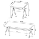 3 Piece Occasional Set, Coffee Table And 2 End Tables - Brown by HouseOfZazla