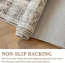 5'x7' Area Rug - Vintage Persian Medallion Design Low-Pile Faux Wool Rug, Non-Slip Backing, Machine Washable, for Living Room, Dining Room, Bedroom (Cream/Taupe) by CozyNest Decor