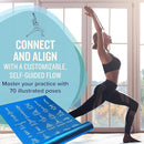 NewMe Fitness Yoga Mat for Women and Men - Large, 5mm Thick, 68 Inch Long, Non Slip Exercise Mats w/ 70 Printed Yoga Poses for Pilates, Workout and Stretching - Home and Gym Essentials by TinyTreasures Baby Boutique