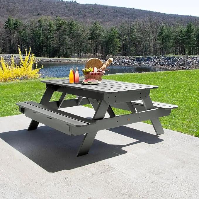 highwood Hometown Picnic Table, 6 Foot, Coastal Teak, photo 2 of 9
