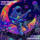 BVBOX Astronaut Space Blacklight Tapestry 79"x59", UV Reactive Astronaut Guitar Moon Universe Galaxy Planet Glow in Dark Music Tapestries, Black Light Neon Upright Poster Wall Hanging Backdrop Decor for Bedroom Living Room by CozyNest Decor