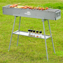 Charcoal Grills Commercial Quality Portable Multiple Size Hibachi BBQ Lamb Skewer Folded Camping Barbecue Grill(39.4x7.1x5.1 inch With Accessories) by GreenHaven Gardens