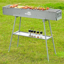 Charcoal Grills Commercial Quality Portable Multiple Size Hibachi BBQ Lamb Skewer Folded Camping Barbecue Grill for Garden Backyard Party Picnic Travel Outdoor Cooking Use(39.4x7.1x5.1 inch) by GreenHaven Gardens