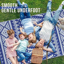 OLANLY Outdoor Rug Waterproof 9x18 ft, Reversible Outdoor Plastic Straw Rug, Boho Patio Rug, Indoor Outdoor Carpet, RV Mat Outside for Patio, Camp, Picnic, Balcony, Deck, Backyard, Blue & White by GreenHaven Gardens