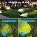 T-SUN Solar Spotlights, Waterproof Outdoor Solar Landscape Spot Lights Auto ON/Off Adjustable Solar Garden Lights LED Wall Lights for Patio, Driveway, Yard, Pool Area (White-2Pack) by GreenHaven Gardens