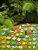 44 Pcs Mini Ocean Resin Animals 44 Styles Resin Animals Figurines Bulk for Fairy Garden Miniature Dollhouse Accessories Hide Crafts Decor by GreenHaven Gardens