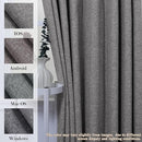 Full Blackout Privacy Curtains, 240 Inch Extra Wide Linen Blend Drapes, Pinch Pleat Window Drapery for Room Divider Storage/Space Room Separation, 1 Panel, W 240" x L 108", Gray by CozyNest Decor