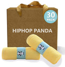 HIPHOP PANDA Baby Washcloths, Rayon Made from Bamboo - 2 Layer Ultra Soft Absorbent Newborn Bath Face Towel - Reusable Baby Wipes for Delicate Skin - Yellow, 30 Pack by TinyTreasures Baby Boutique