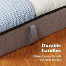 storageLAB Under Bed Storage Containers, Closet Organizers with Sturdy Handles for Clothes, Comforters, and Accessories, Perfect for Use Under or at the End of the Bed - 2 Pack, Grey by CozyNest Decor