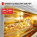 TOSHIBA ChefFry Air Fryer Toaster Oven Combo, 26.4 QT Large Capacity, 12-in-1 Countertop Toaster Oven, Stainless Steel by CozyNest Decor