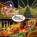 Hezbjiti 2 Pack 1000 LED 403 FT Christmas String Lights Outdoor, 8 Lighting Modes IP44 Waterproof Fairy Lights with Timer and Dimmable Function for Party Tree Decorations (Warm White, Green Wire) by GreenHaven Gardens