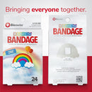 BioSwiss Bandages, Rainbow Shaped Self Adhesive Bandage, Latex Free Sterile Wound Care, Fun First Aid Kit Supplies for Kids, 24 Count by TinyTreasures Baby Boutique
