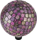 Alpine Corporation 10" Diameter Indoor/Outdoor Glass Mosaic Gazing Globe Yard Decoration, Pink by GreenHaven Gardens