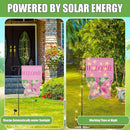 12 Set Seasonal Garden Flags 8 Modes Solar LED Double Sided 12 x 18 Inch Small Yard Flag Outdoor Lighted Spring Summer Easter Graduation Memorial Day Garden Decor for All Seasons, 12 Styles by GreenHaven Gardens