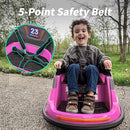 Baby Bumper Car, 6V Electric Kids Bumper Car for Toddlers with Remote Control, Bluetooth - Hot Pink by TinyTreasures Baby Boutique