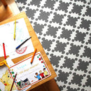 Cushmat Stylish Reversible Foam Play Mat (Large, Luxe Play - Charcoal Star) - Soft, Waterproof, Durable Play mat for Infants, Babies, Toddler, Kids & Grownup - 6.5ft x 4.5ft by TinyTreasures Baby Boutique