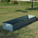 8x2x1ft(2 Pack) Galvanized Raised Garden Bed,Outdoor Planter Box Metal Patio Kit Planting Bed for Vegetables Flowers Herb,Grey by GreenHaven Gardens