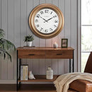 CLXEAST 18 Inch Glow in The Dark Wall Clocks for Living Room Decor, Large Illuminated Gold Wall Clock,Antique Brushed Gold,House Warming Gifts New Home by CozyNest Decor