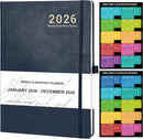 2026 Planner - Weekly and Monthly Planner 2026, JAN 2026 - DEC 2026, 8.5" x 11", Leather Cover 2026 Planners with Thick Paper, Back Pocket with Notes Pages - Blue by TinyTreasures Baby Boutique