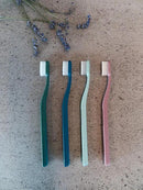 Jordan Green Clean Manual Toothbrush - Sustainable, Scandinavian Design, Soft Bristles, Mixed Colors, 4 Units by CozyNest Decor