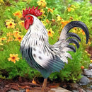 Rooster Garden Statue Sculpture Metal Chicken Yard Decor Outdoor Figurines Patio Backyard Decoration by GreenHaven Gardens