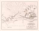 Vintage Map of the Battle of Barossa, 1811