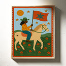 Star Rider in a Flowered Field