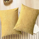CaliTime Throw Pillow Covers Decorative 20 X 26 Inches Pack of 2 Cozy Chenille Standard Pillow Shams Cases for Couch Sofa Bed Living Room Home Gold by CozyNest Decor