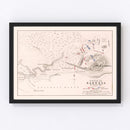 Vintage Map of the Battle of Barossa, 1811