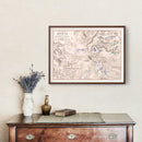 Vintage Map of the Battle of Ocana, 1809