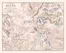 Vintage Map of the Battle of Ocana, 1809