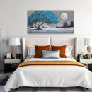 TAIJXAGSG Wall Art For Living Room Blue Tree Moon Canvas Art Wall Decor Artwork Print Painting 20" X 40" Canvas Picture For Bedroom Decor Modern Salon Kitchen Office Hang A Picture by CozyNest Decor