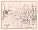 Vintage Map of the Battle of Talavera de la Reyna, 1809