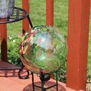 Sunnydaze 10-Inch Gazing Ball for Garden - Glass Gazing Globe for Outside - Garden Orb Yard Decor - Green Artistic by CozyNest Decor