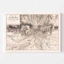 Vintage Map of the Siege of Gerona, 1809