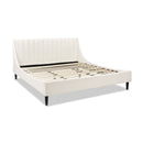 Aspen - Vertical Tufted Modern Headboard Platform Bed Set by HouseOfZazla